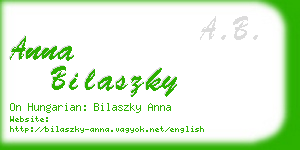 anna bilaszky business card